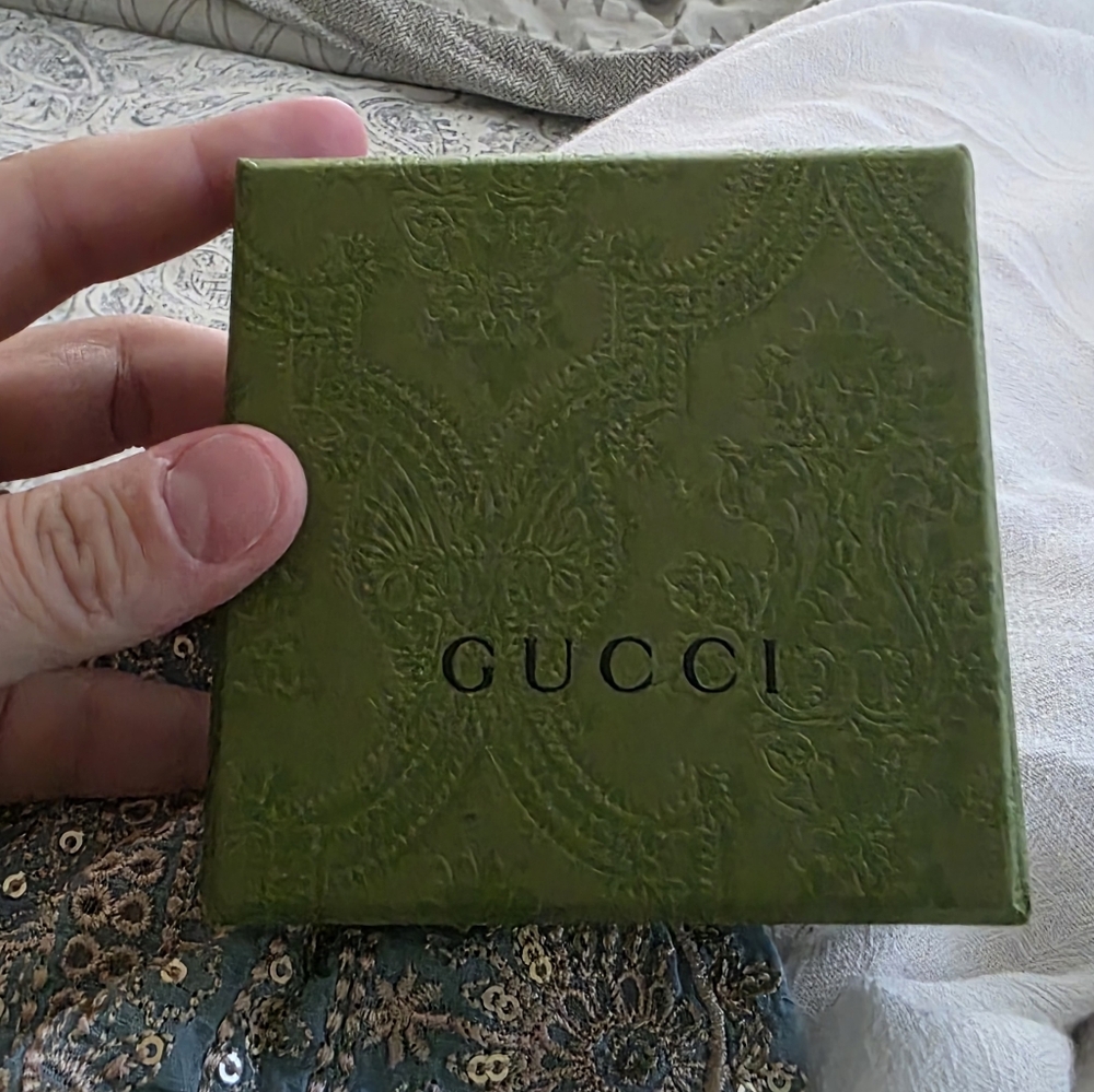 Gucci Silver Chain Necklace 925 NWT Full Inclusion Black Enamel - Picture 4 of 7
